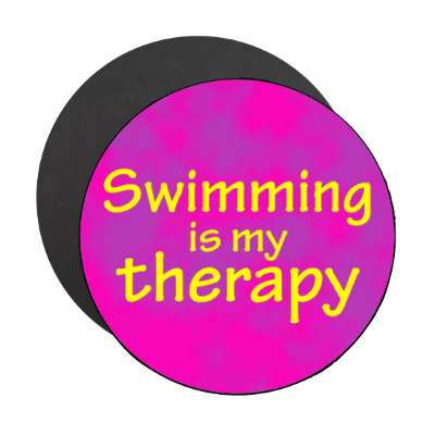 swimming is my therapy stickers, magnet