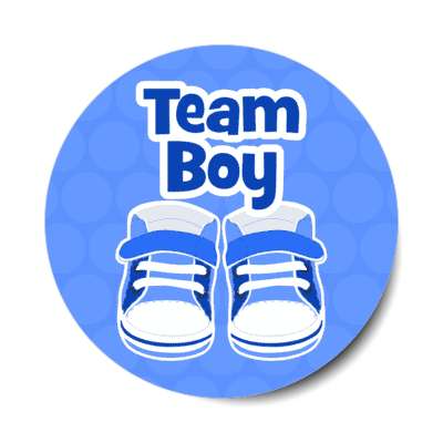 team boy baby shoes blue cute stickers, magnet