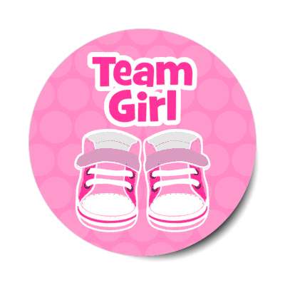 team girl baby shoes pink cute stickers, magnet
