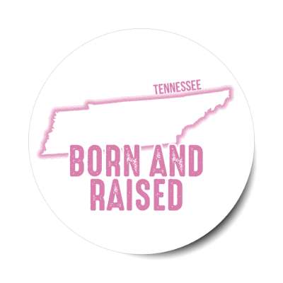 tennessee born and raised state outline stickers, magnet