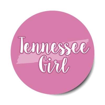 tennessee girl us state shape stickers, magnet