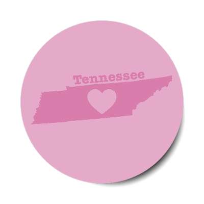 tennessee state heart silhouette stickers, magnet