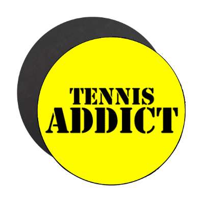 tennis addict stickers, magnet