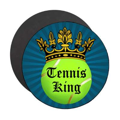 tennis king crown stickers, magnet