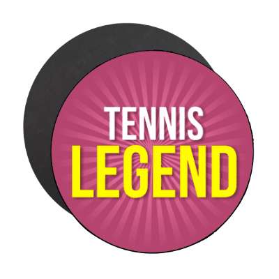 tennis legend stickers, magnet
