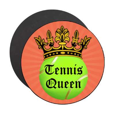 tennis queen crown stickers, magnet