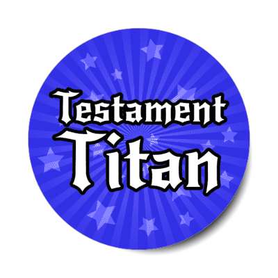 testament titan bible quiz trivia stickers, magnet