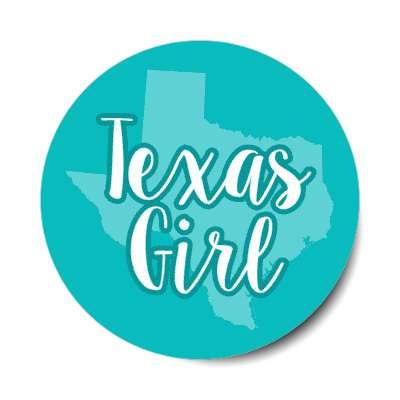 texas girl us state shape stickers, magnet