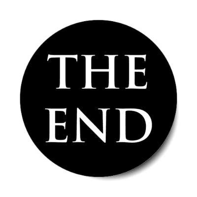 the end stickers, magnet