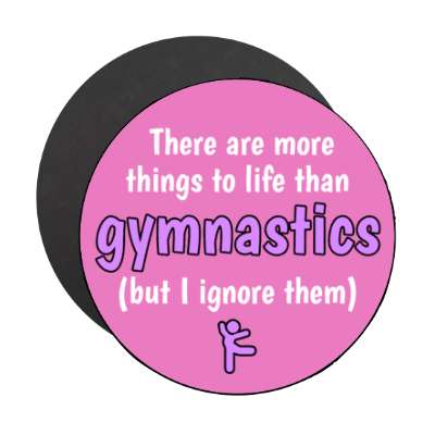 there are more things to life than gymnastics but i ignore them stickers, magnet