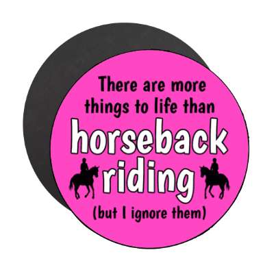 there are more things to life than horseback riding but i ignore them stickers, magnet