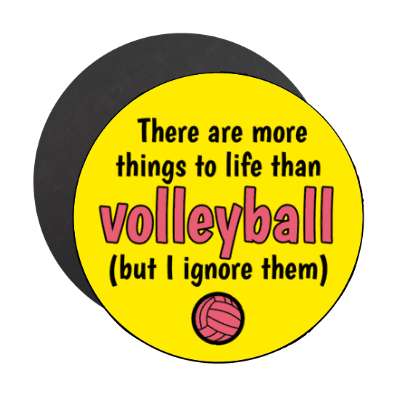there are more things to life than volleyball but i ignore them stickers, magnet