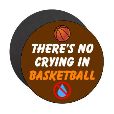 theres no crying in basketball red slash tear stickers, magnet