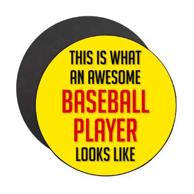 this is what an awesome baseball player looks like stickers, magnet