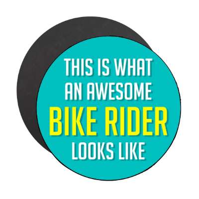 this is what an awesome bike rider looks like stickers, magnet