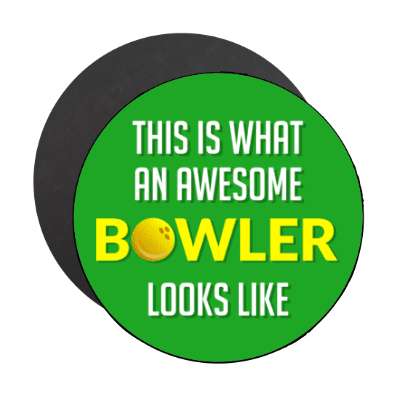 this is what an awesome bowler looks like stickers, magnet