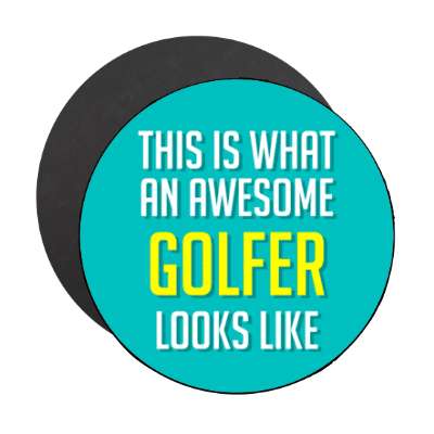 this is what an awesome golfer looks like stickers, magnet