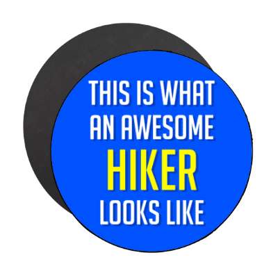 this is what an awesome hiker looks like stickers, magnet