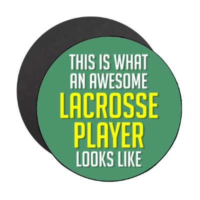 this is what an awesome lacrosse player looks like stickers, magnet