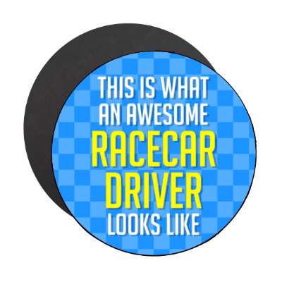 this is what an awesome racecar driver looks like stickers, magnet