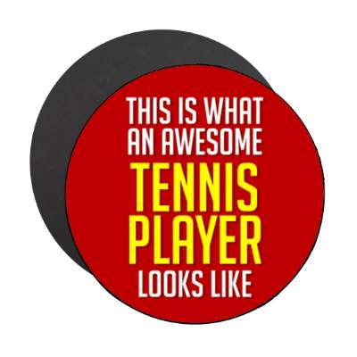 this is what an awesome tennis player looks like stickers, magnet