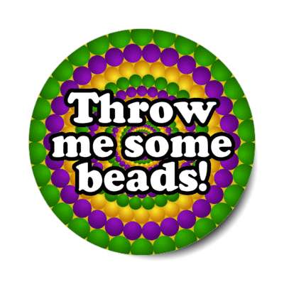 throw me some beads trippy circle bead necklaces stickers, magnet