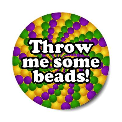 throw me some beads trippy swirl bead necklaces stickers, magnet