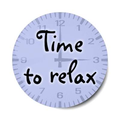 time to relax clock stickers, magnet