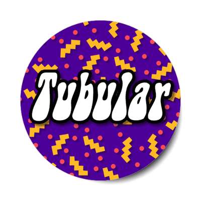 tubular 80s slang party stickers, magnet