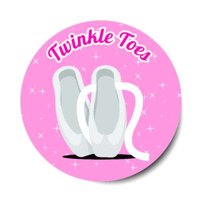 twinkle toes ballet slippers stickers, magnet