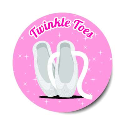 twinkle toes ballet slippers stickers, magnet