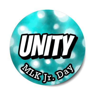 unity mlk jr day aqua stickers, magnet