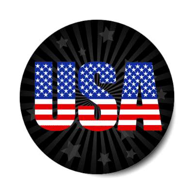 usa american flag words black stickers, magnet