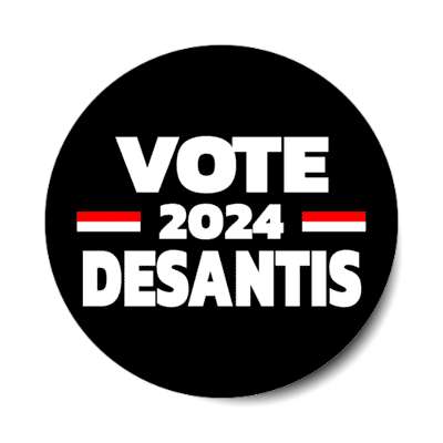 vote 2024 desantis bold black stickers, magnet