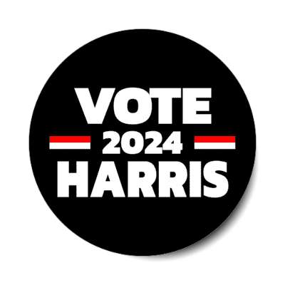 vote 2024 harris bold black stickers, magnet