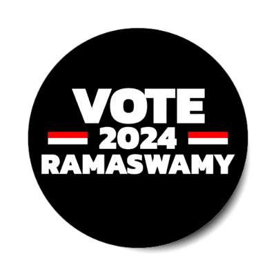 vote 2024 ramaswamy white red black vivek stickers, magnet