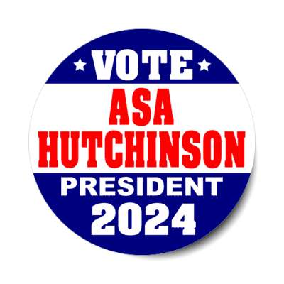 vote asa hutchinson president 2024 classic stickers, magnet