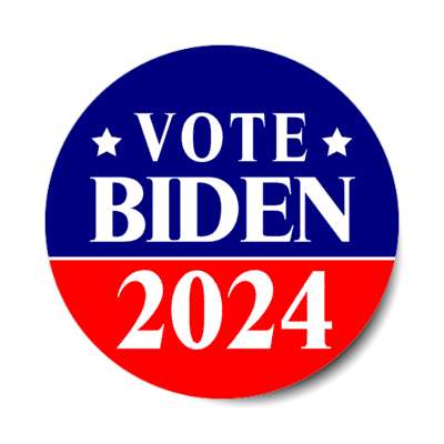 vote biden 2024 blue red stickers, magnet