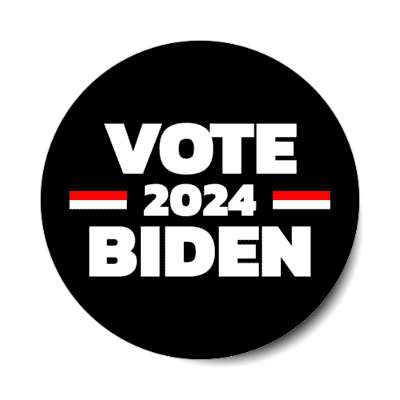 vote biden 2024 bold black stickers, magnet