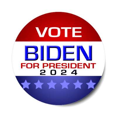 vote biden for president 2024 classic modern joe democrat stickers, magnet