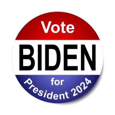 vote biden for president 2024 shaded classic stickers, magnet