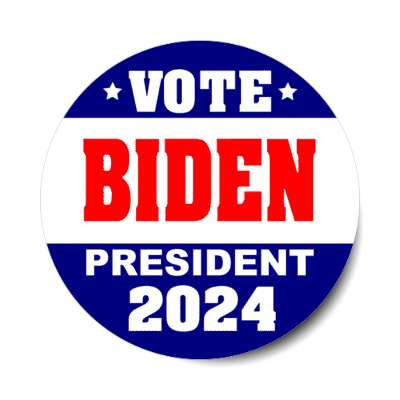 vote biden president 2024 blue stickers, magnet