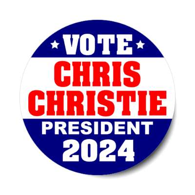 vote chris christie president bold 2024 gop republican stickers, magnet