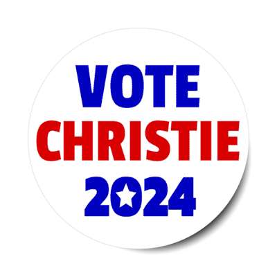 vote christie 2024 star chris christie stickers, magnet