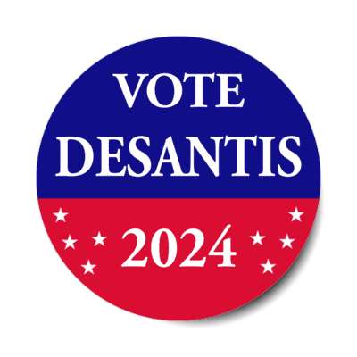 vote desantis 2024 stars red white blue stickers, magnet