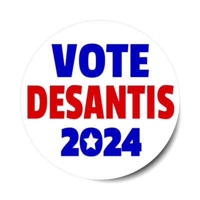 vote desantis 2024 white star stickers, magnet