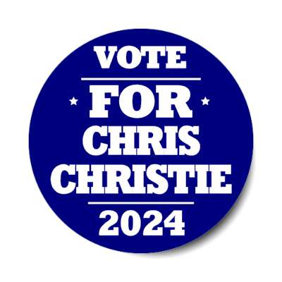 vote for chris christie 2024 classic blue bold gop republican stickers, magnet
