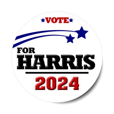 vote for harris 2024 blue stars stickers, magnet