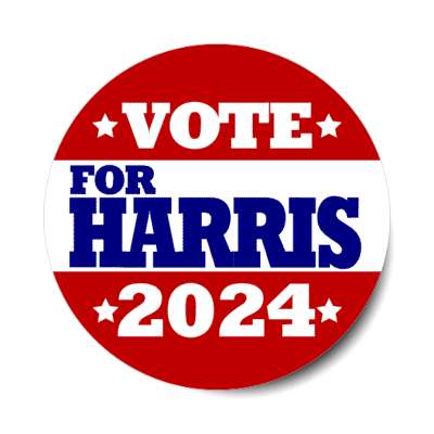 vote for harris 2024 red white stripe kamala stickers, magnet
