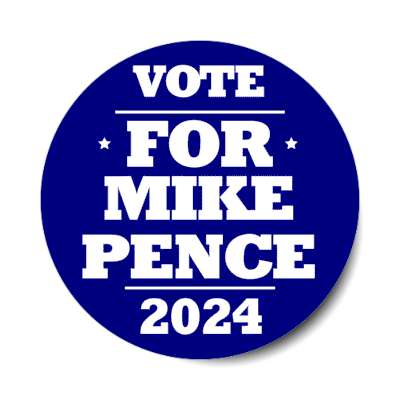 vote for mike pence 2024 bold blue stars stickers, magnet